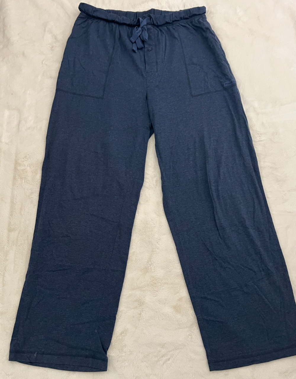 Perry Ellis Portfolio Men's Large Navy Blue Lounge Pajama Pants Drawstring